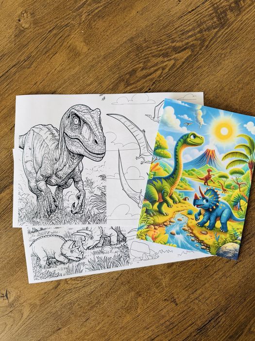 Персонализирани книжки за оцветяване на тема Динозаври Динозавър