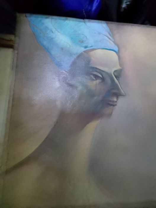 2броя огромни маслени картини доста стари с подпис