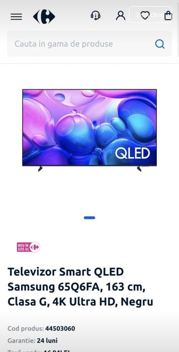 Televizor Smart QLED Samsung 65Q7FA, display spart
