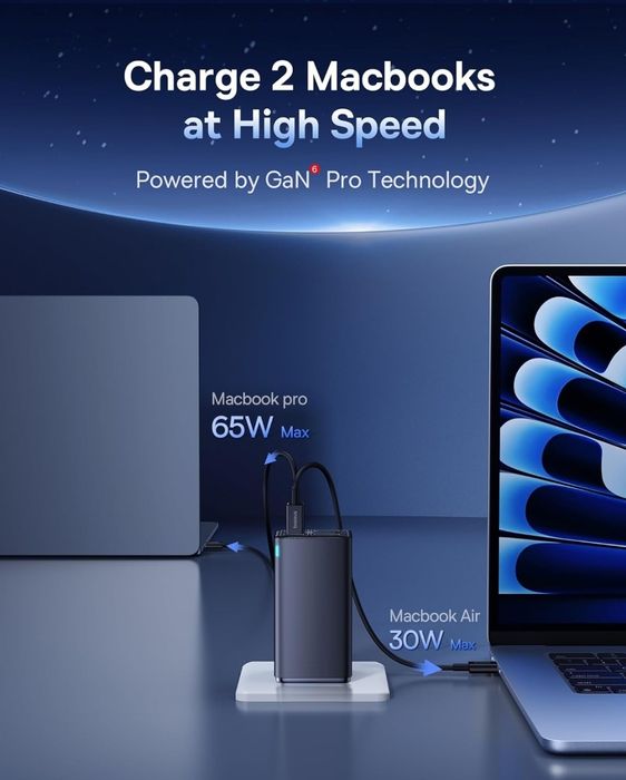 Baseus 100W GaN⁶ Pro Fast Charger 2C+2U For Laptop/Macbook/Ultrabook