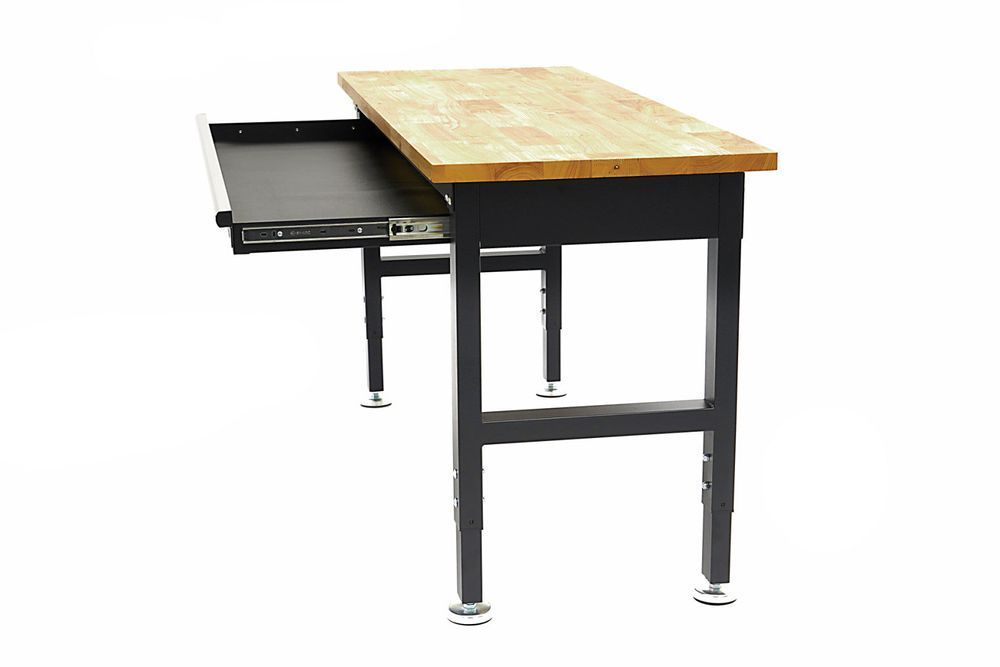 Banc de lucru reglabil pe inaltime cu blat din lemn 152cm hbm machines