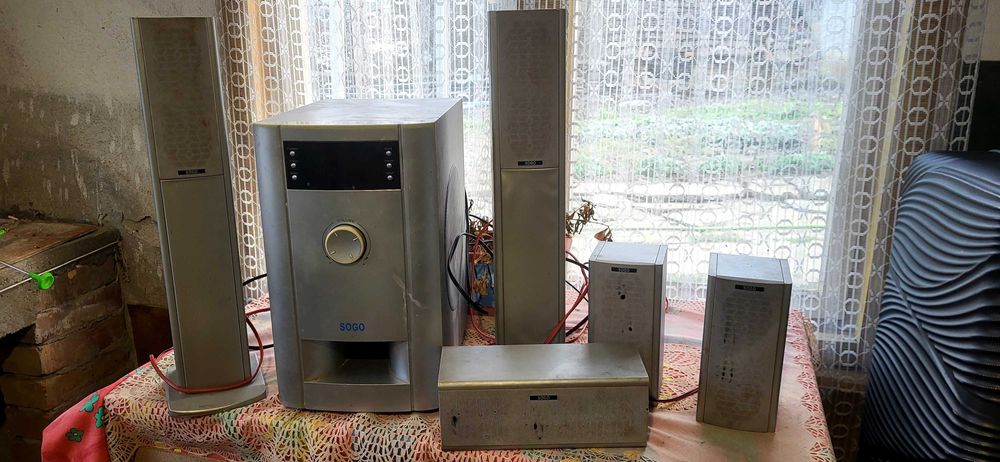 Продвам домашно кино комплект със субуфер и 5 колони