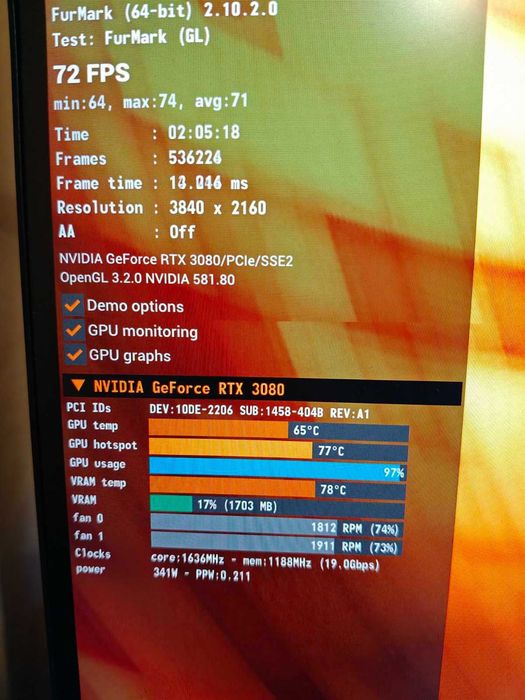 Видеокарта GIGABYTE GeForce RTX 3080 10GB