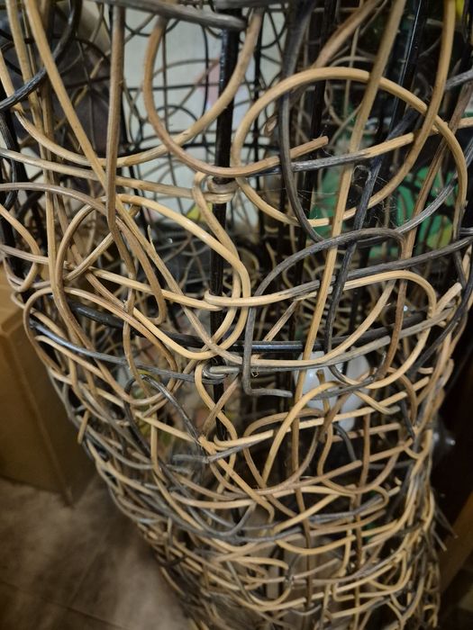 Ратанова лампа с 3 крушки