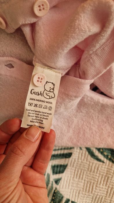 Мерино гащеризон и шапка 0-3 месеца