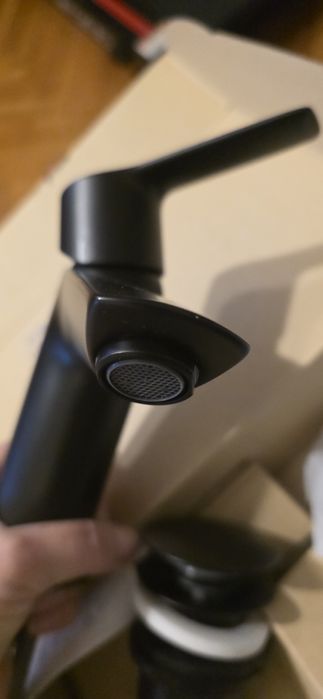 Baterie lavoar Grohe negru mat