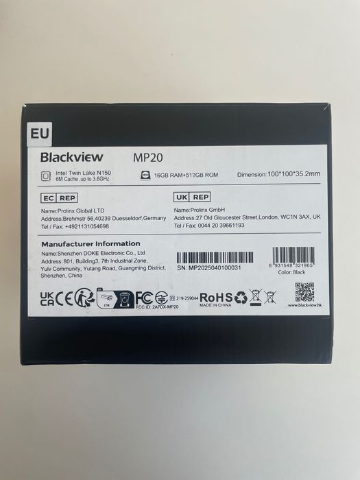 Mini PC Blackview MP20 Intel Twin Lake N150 quad core 16 Gb, 512 SSDM2