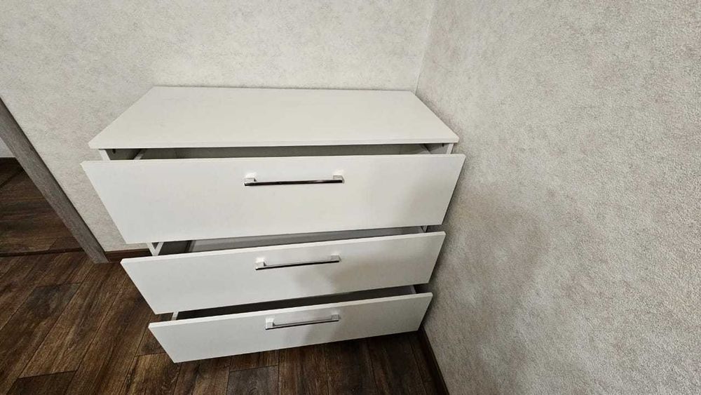 Комод 3 полки белый