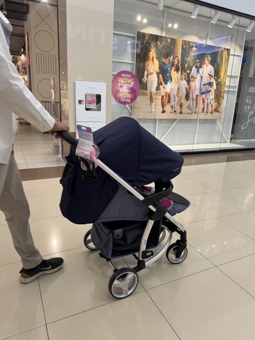 Продам детскую коляску темно синий