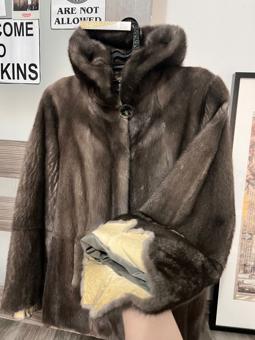 Шуба норковая цельная