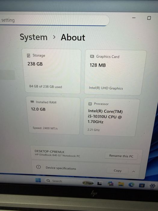 HP EliteBook 840 G7  procesor i5 gen 10