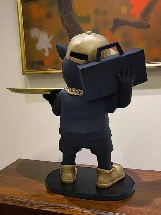 Статуэтка  декоративная Бульдог с подносом