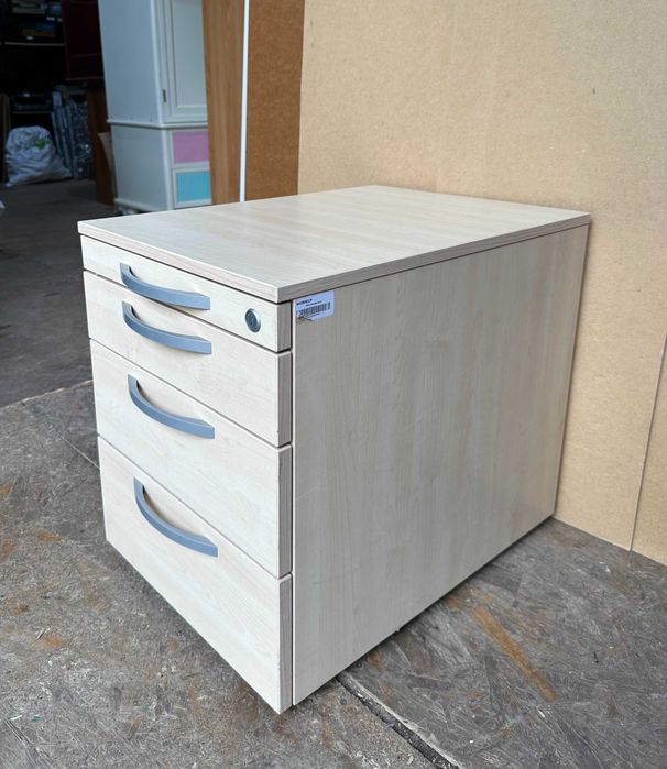Stoc 100 buc Rollbox Profesional cu 4 sertare metalice SteelCase si rotile; Casetiera birou; Dulap; Container; Carucior cu sertare