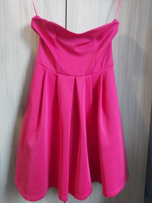 Официална елегатна  цикламена рокля