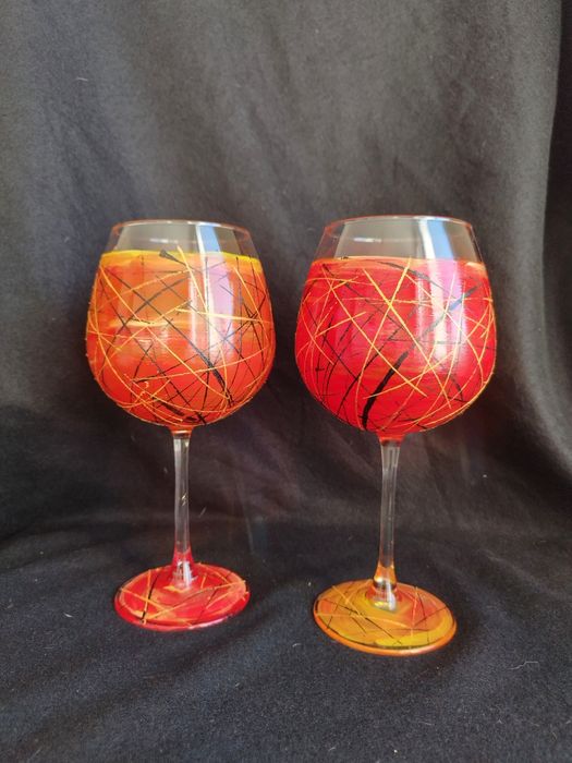 Рисувани чаши. Ръчна изработка