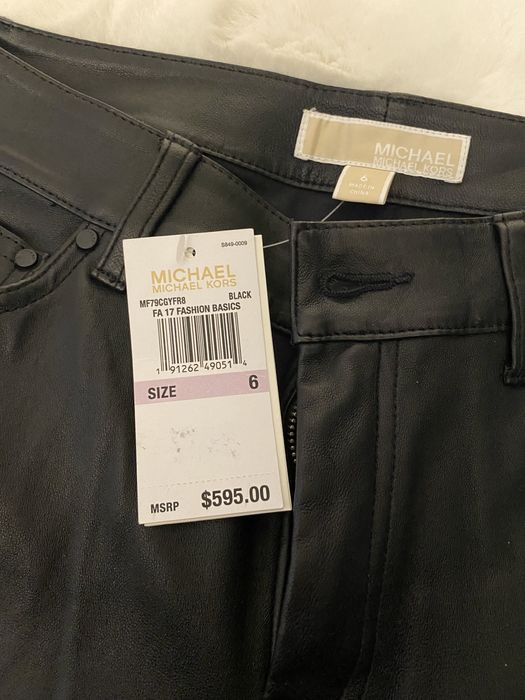 Pantaloni piele Michael Kors