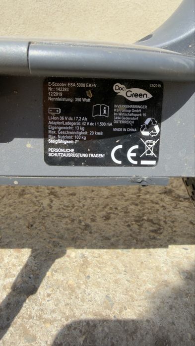 Trotineta electrica - Doc Green ESA 5000 ekfv