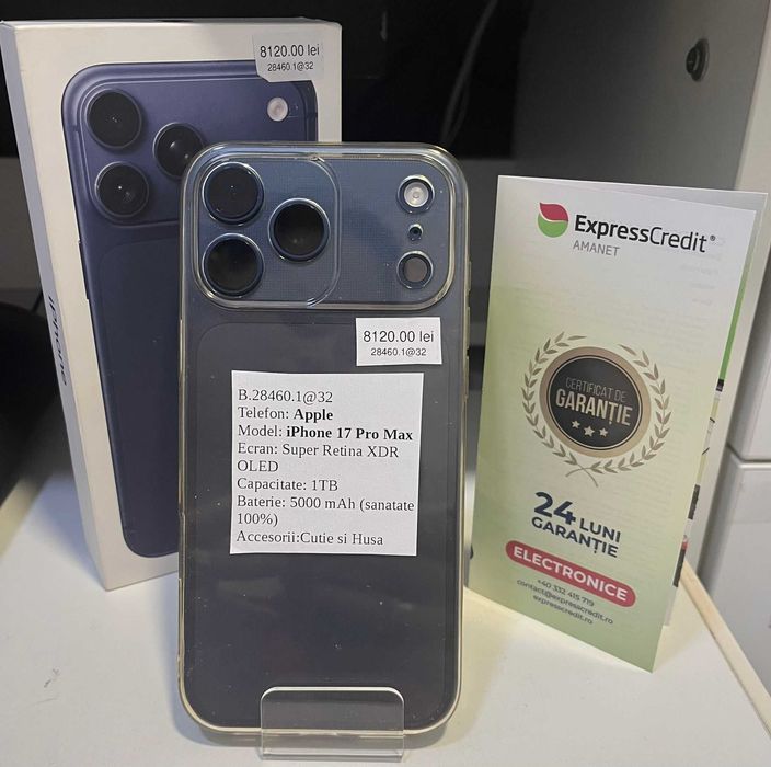 Telefon iPhone 17 Pro Max (AG32 B28460.1) 2 ANI GARANTIE!
