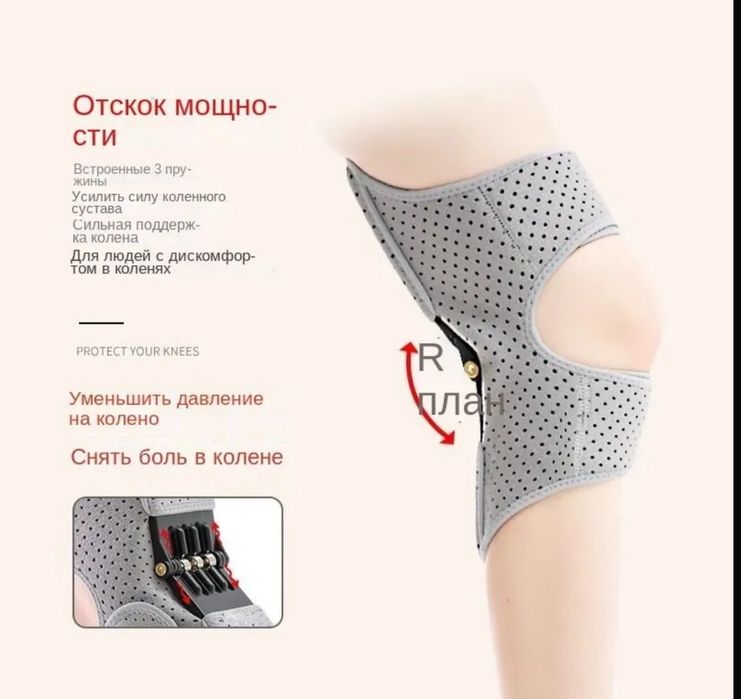 Наколенники с пужинрй бандаж коленного сустава фиксатор корсет спортив