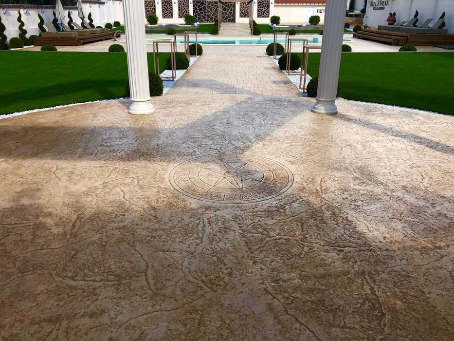 Pavaj beton amprentat, alei betonate, platforme betonate