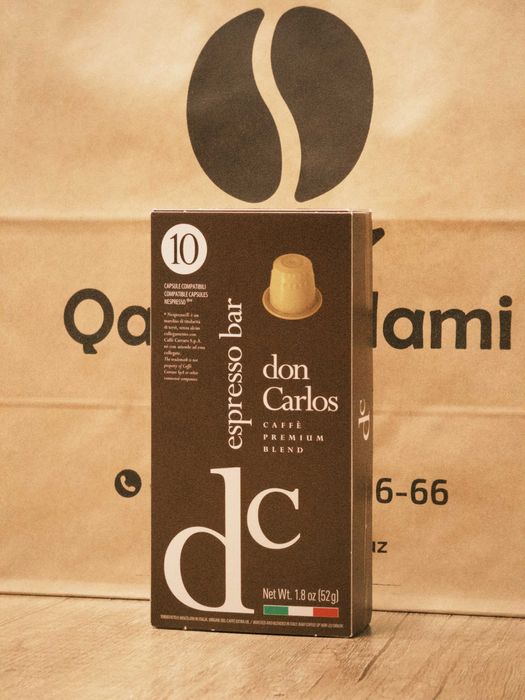 Кофе в капсулах "Don Carlos" для Nespresso. Kofe kapsula "Don Carlos".