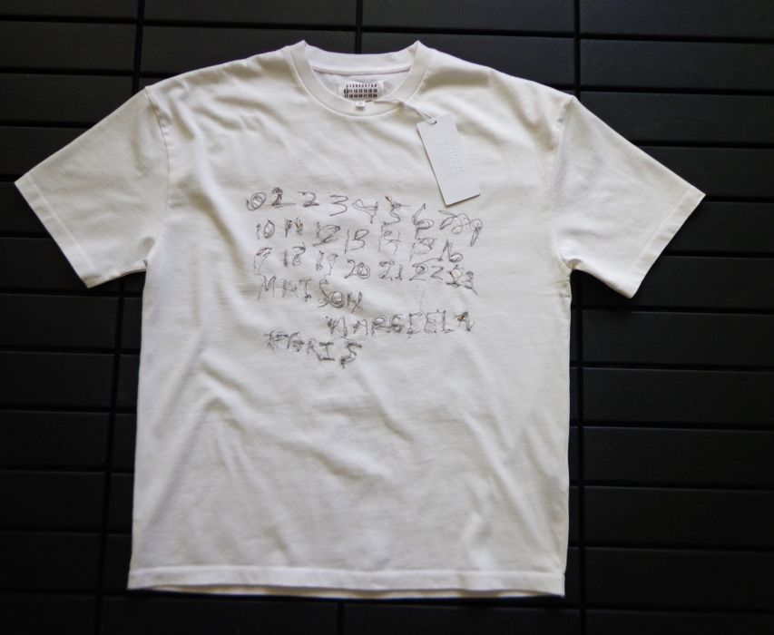 Невероятна мъжка тениска Maison Margiela Paris Numeric T shirt
