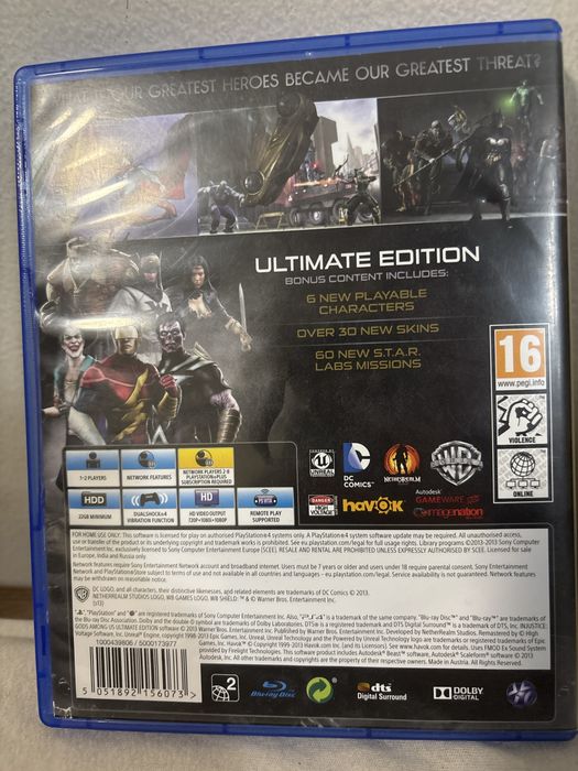 Игра за Playstation 4 - Injustice ultimate edition
