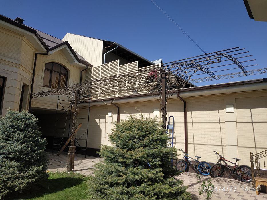 24.Металлический жалюзи каркас из профильных труба