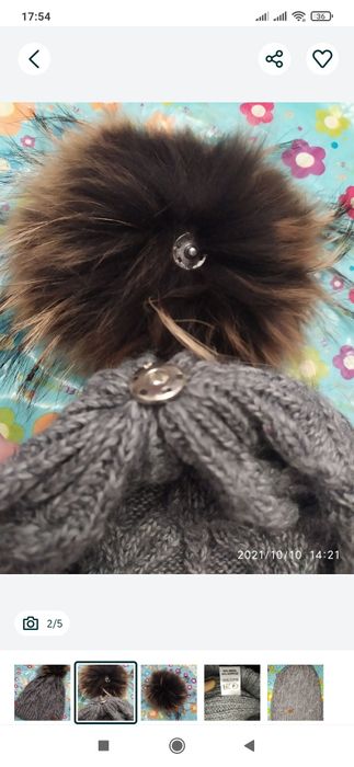 Женская вязаная шапка отличном состоянии