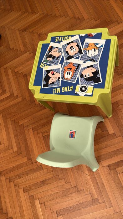 Măsuță cu scaun de plastic copii