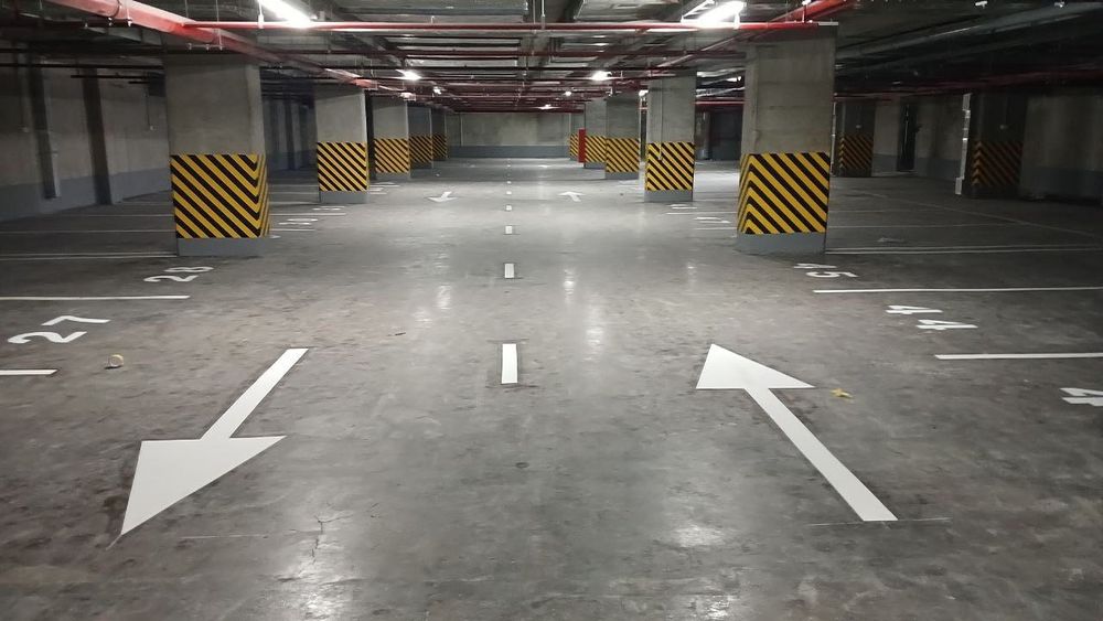 Дорожная разметка стоянки , парковки и другие Yul chiziq stoanka