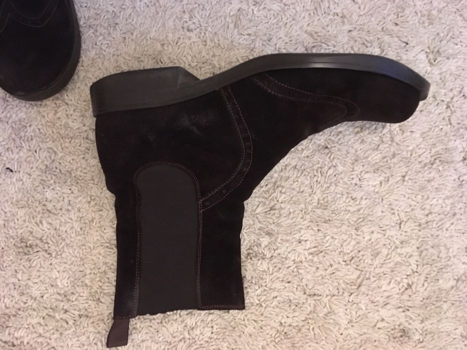 Ghete / cizme piele intoarsa naturala pt barbati, masura 44-45