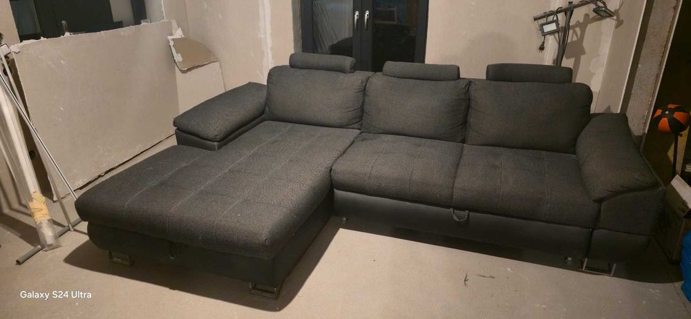 Canapea colțar extensibilă cu ladă, adusă din Austria