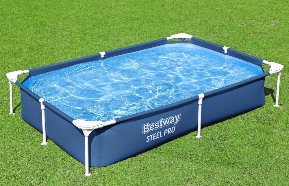 Piscina Bestway Familie Relaxare Dreptunghiulara Cadru Metal 221x150X43cm + Livrare GRATUITA !