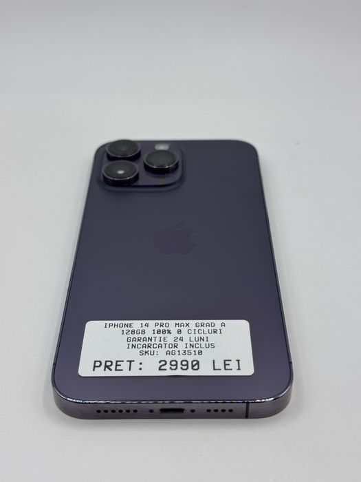 Iphone 14 Pro Max 128GB 100% Grad A Garantie 24 luni - zonemag.ro