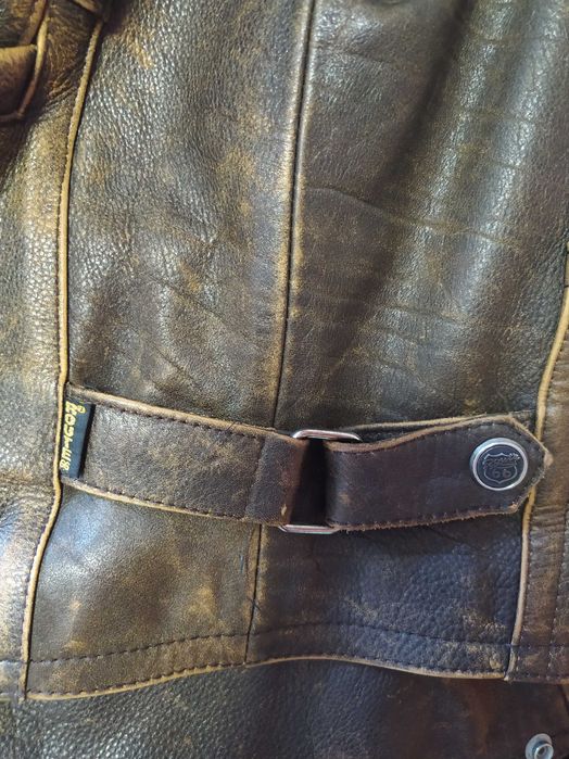 Дълго мъжко яке от телешки бокс Route 66