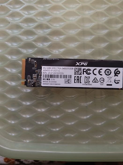 NVME Adata S40G, 512 GB, M.2 2280