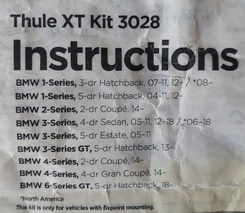 Thule XT Kit 3028 BMW