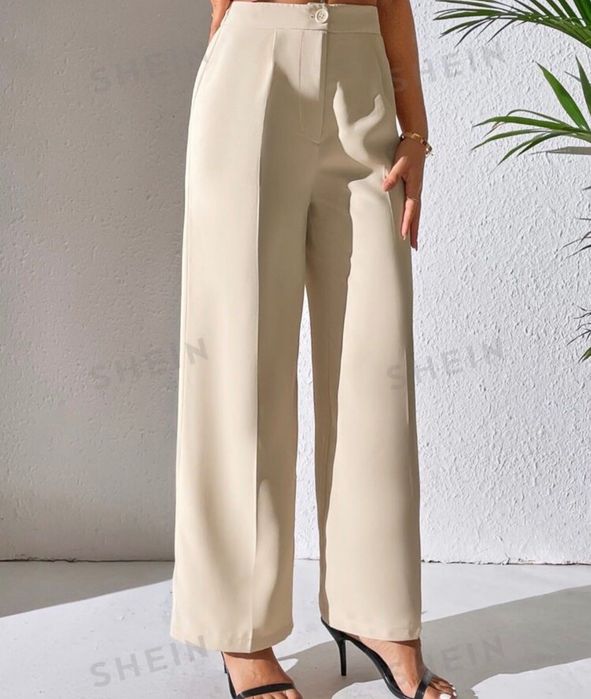 Pantaloni de birou, superbi, eleganți, largi, bej, Petite M