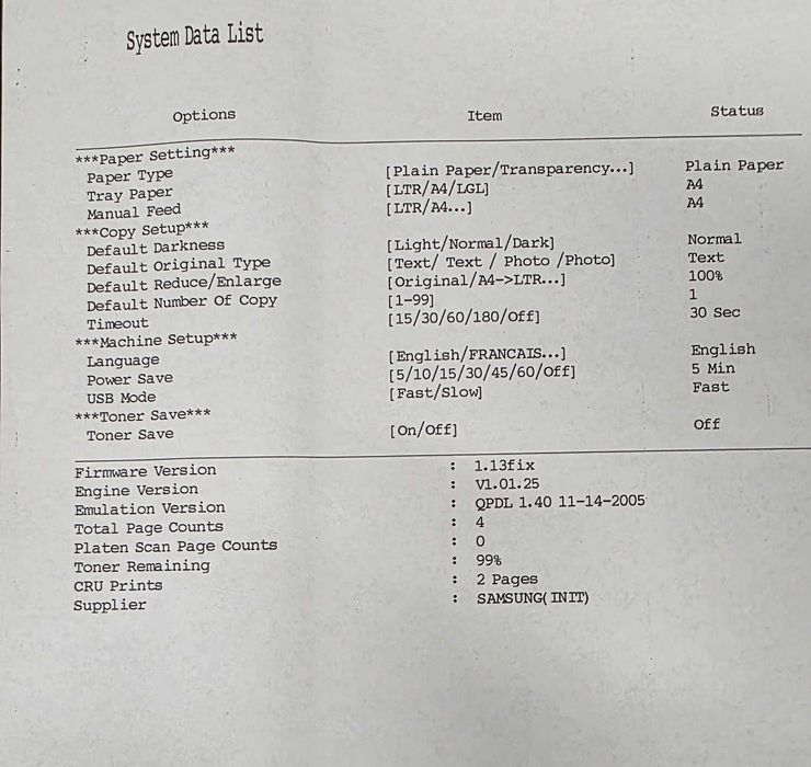 Samsung SCX-4300 мултифункционален принтер скенер