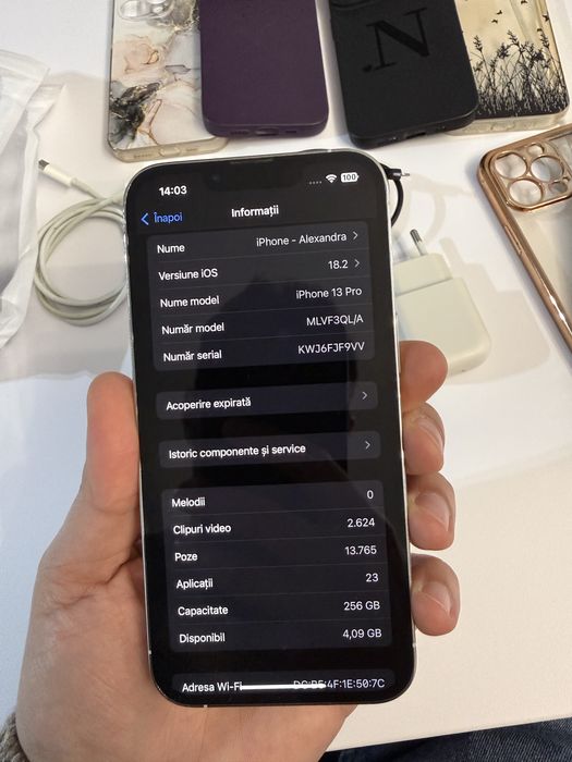iPhone 13 PRO 256gb luat de nou cu accesorii