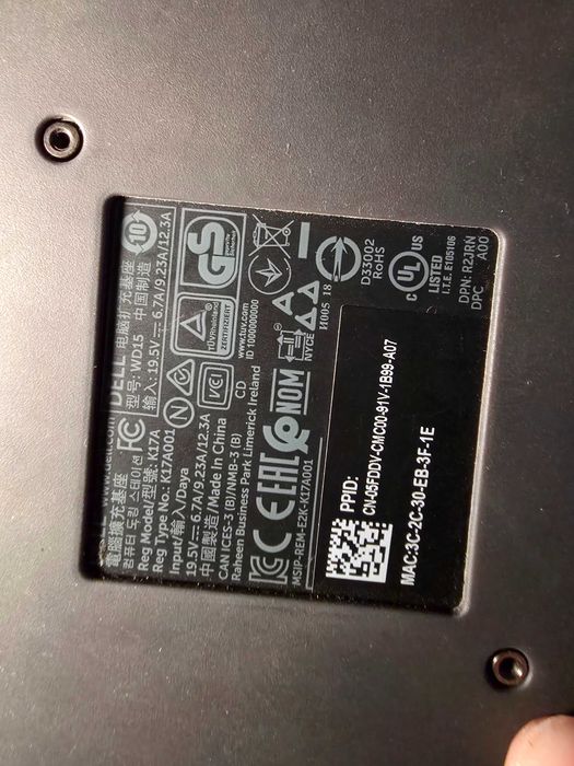 Dell DOCK WD15 K17A 130W