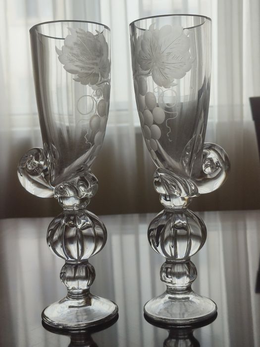 Бокалы,  хрусталь.