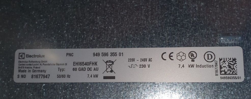 Plita inductie Electrolux