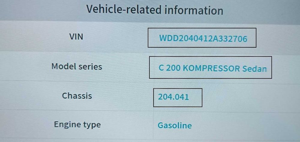 Замок зажигания Mercedes C W204