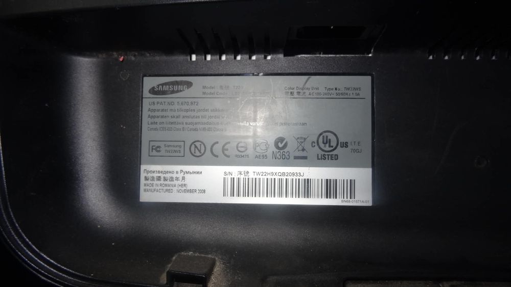 Monitor Samsung T220 *netestat*