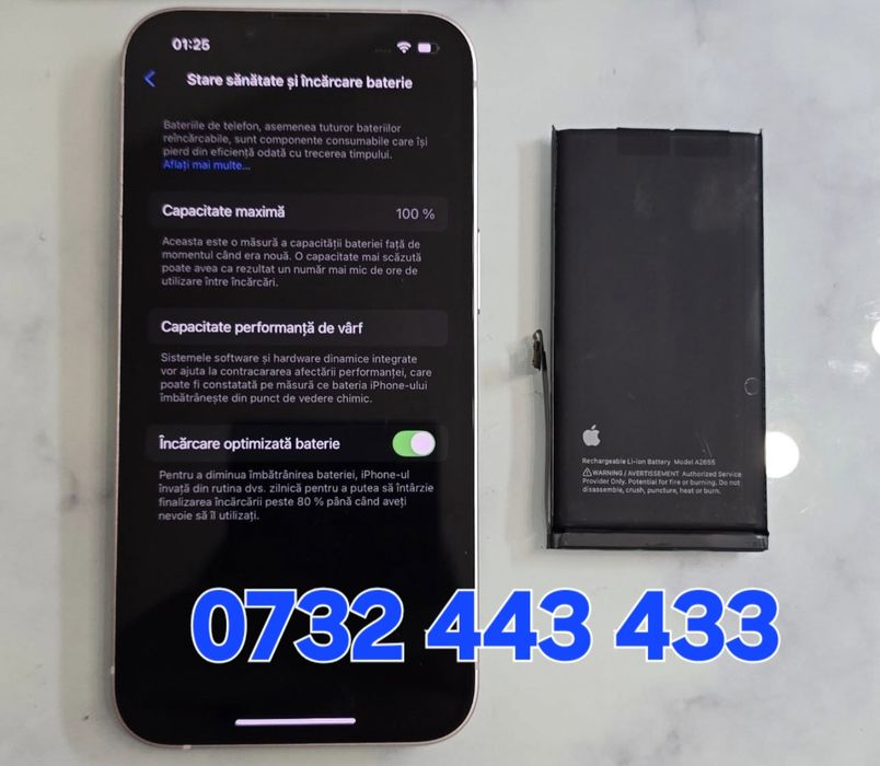 Acumulator OEM Apple iPhone 12/13/14/15 - Fără Eroare - Garanție