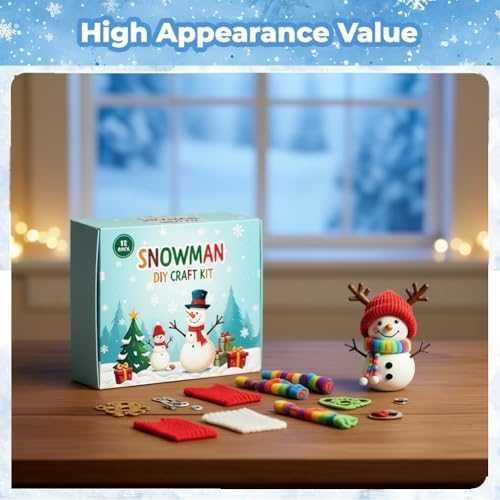 Нов Детски комплект за коледна изработка снежен човек от глина за деца