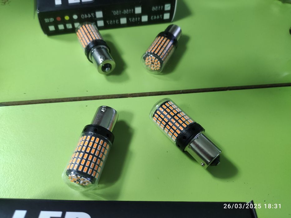 LED  1156 BA15S P21WCANBUS Лед Светлина Диодни Крушки за Мигач 2бр.