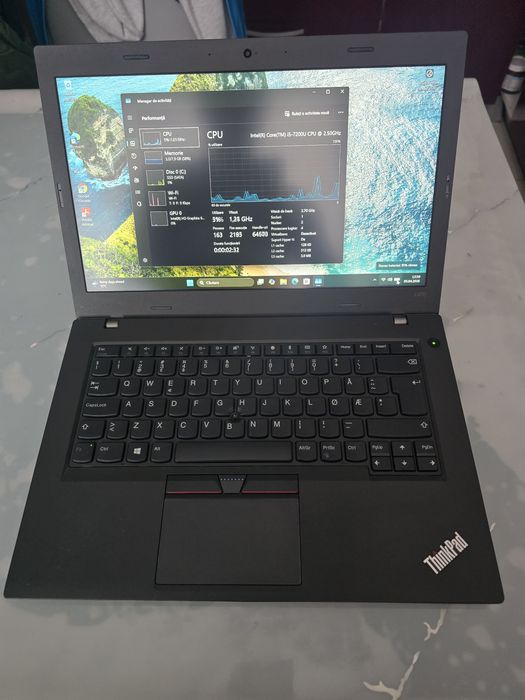 Laptop Lenovo L470, i5-7200, ram 8gb, ssd 128gb, bat 3h